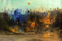 A. Q. Arif, 24 x 36 Inch, Oil on Canvas, Citysscape Painting, AC-AQ-371
